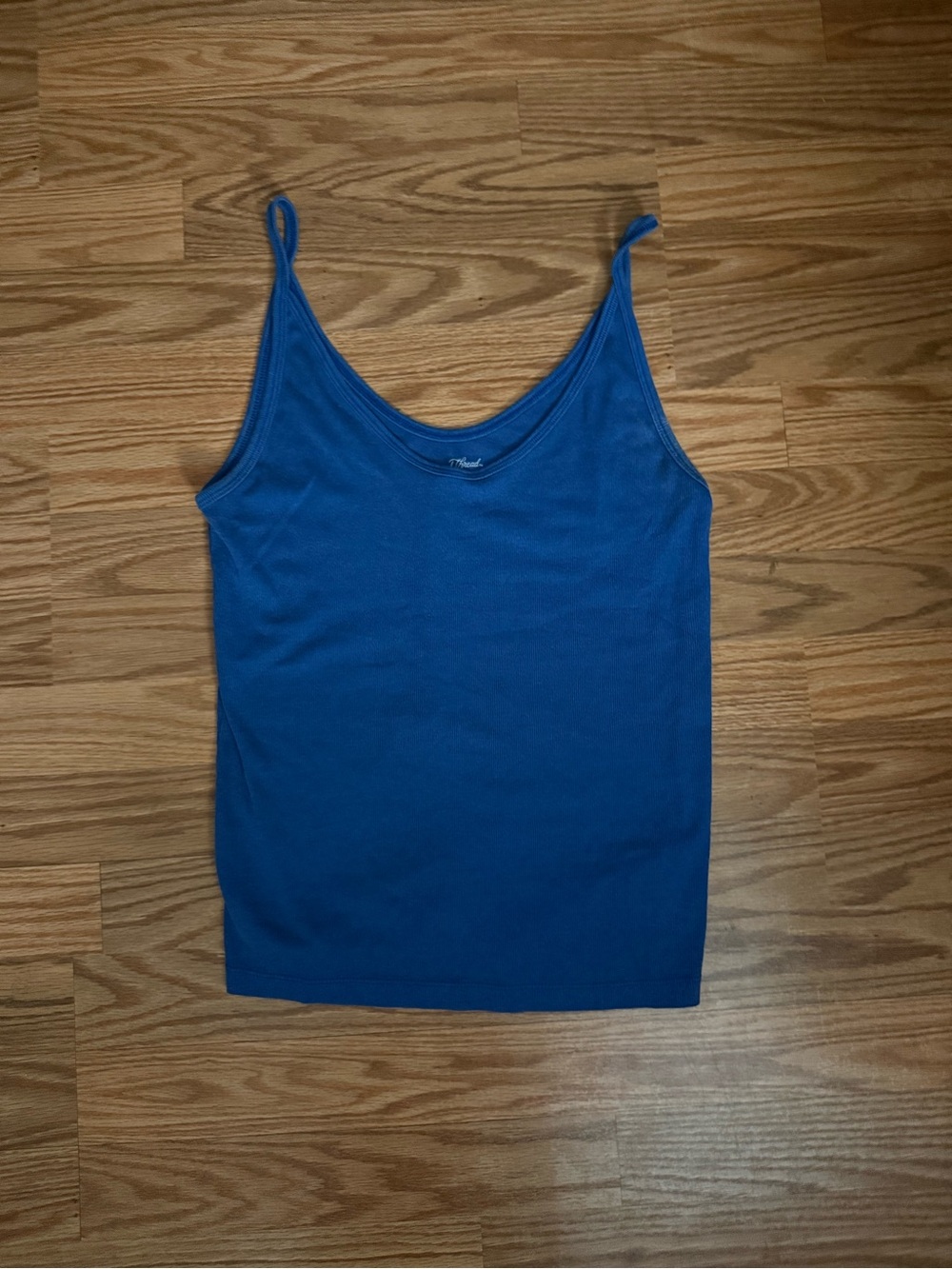 Blue Women’s Ribbed Tank Top